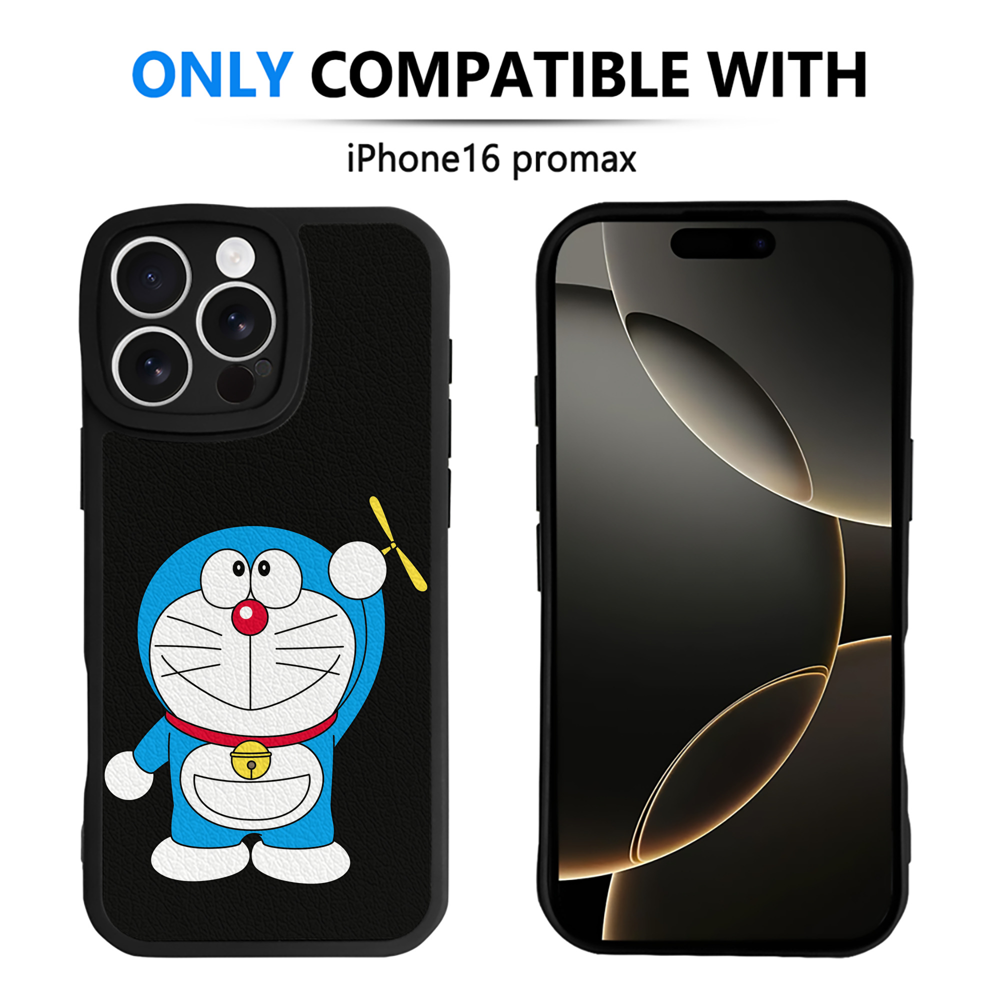 （画像用） ドラえもん Doraemon 【iPhone 16シリーズ対応】シリコンスマホケース（レザー調） 材質：シリコン